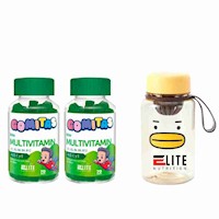 COMBO GOMITAS PARA NIÑOS ELITE NUTRITION KIDS - 2 ELITE MULTIVITAMIN + TOMATODO